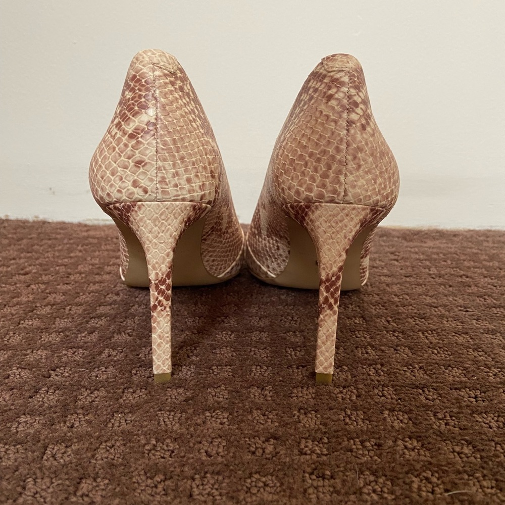 Ann Taylor Python Peep Toe Pumps. Heel Size 5inch… - image 2